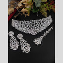 Aamrapali Silver Plated American Daimonds Choker Necklace Set