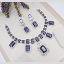 Aamrapali Silver Plated American Daimonds Necklace Set 
