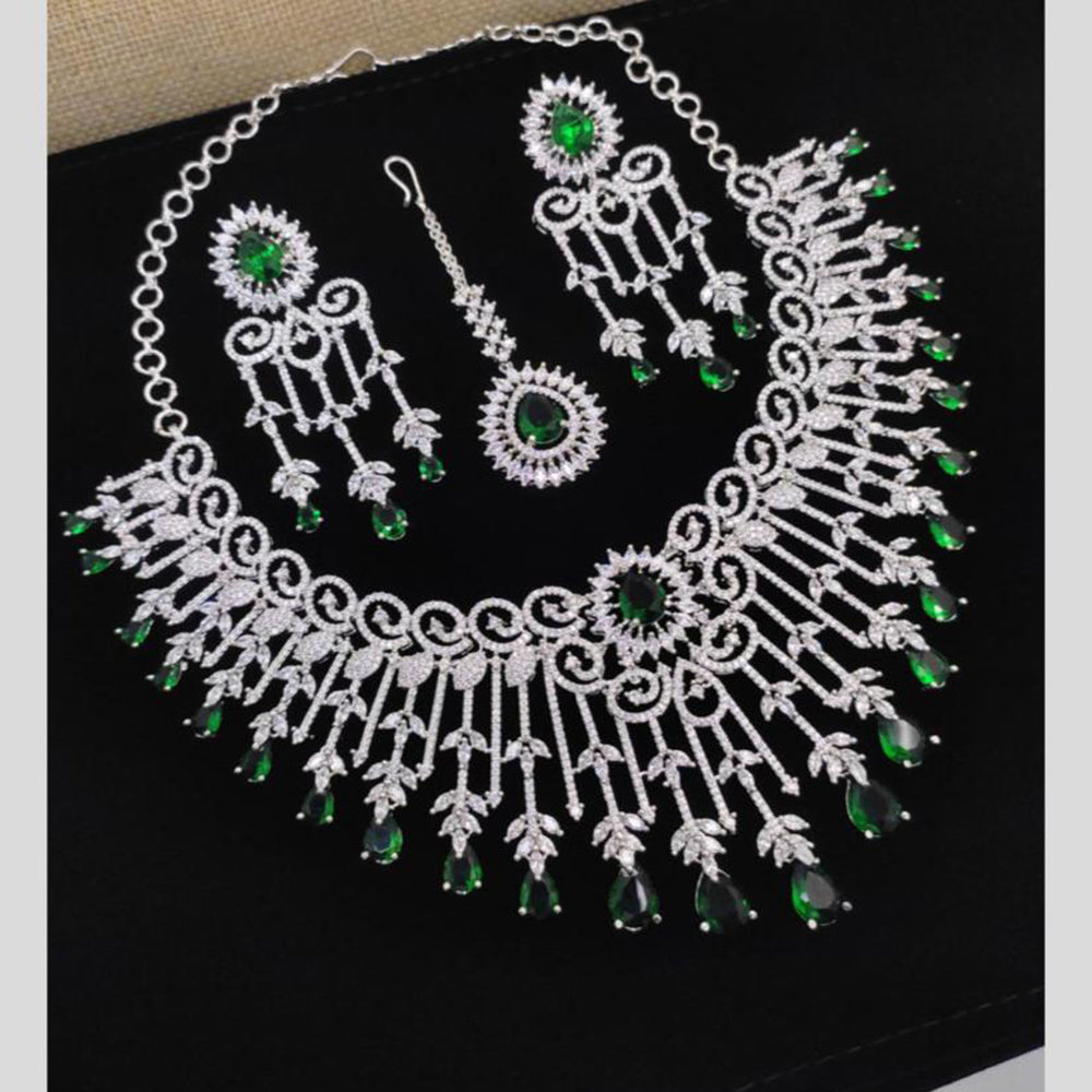 Aamrapali  Silver Plated American Daimonds Necklace Set