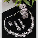 Aamrapali Silver Plated American Diamond Combo Set