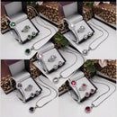 Aamrapali Silver Plated American Diamond Combo Set