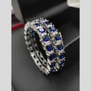Aamrapali  Silver Plated American Diamond Bangle Set