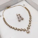 Aamrapali Glamour Gold Plated Shine American Diamond Necklace Set
