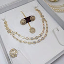 Aamrapali Glamour Gold Plated Shine Crystal Stone Necklace Set