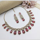 Aamrapali Glamour Gold Plated Shine American Diamond Necklace Set