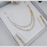 Aamrapali Austrian Stones And American Diamonds Necklace Set
