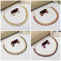 Aamrapali Glamour Shine Crystal Stone Necklace Set