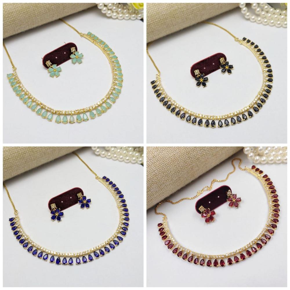 Aamrapali Glamour Shine Crystal Stone Necklace Set