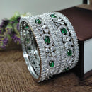 Aamrapali Rhodium Plated Designer American Diamond Bangles