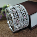 Aamrapali Rhodium Plated Designer American Diamond Bangles