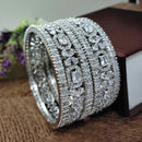 Aamrapali Rhodium Plated Designer American Diamond Bangles