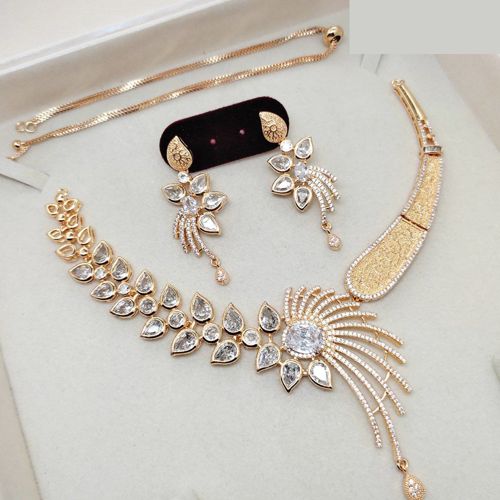 Aamrapali Glamorous Sparkling Necklace Set for Special Occasions