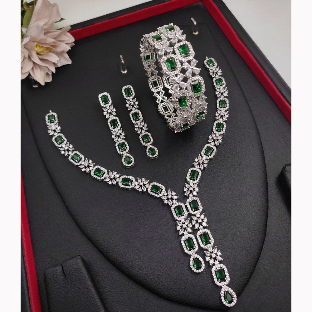 Aamrapali Graceful American Diamond Heritage Necklace Set for Special Occasions