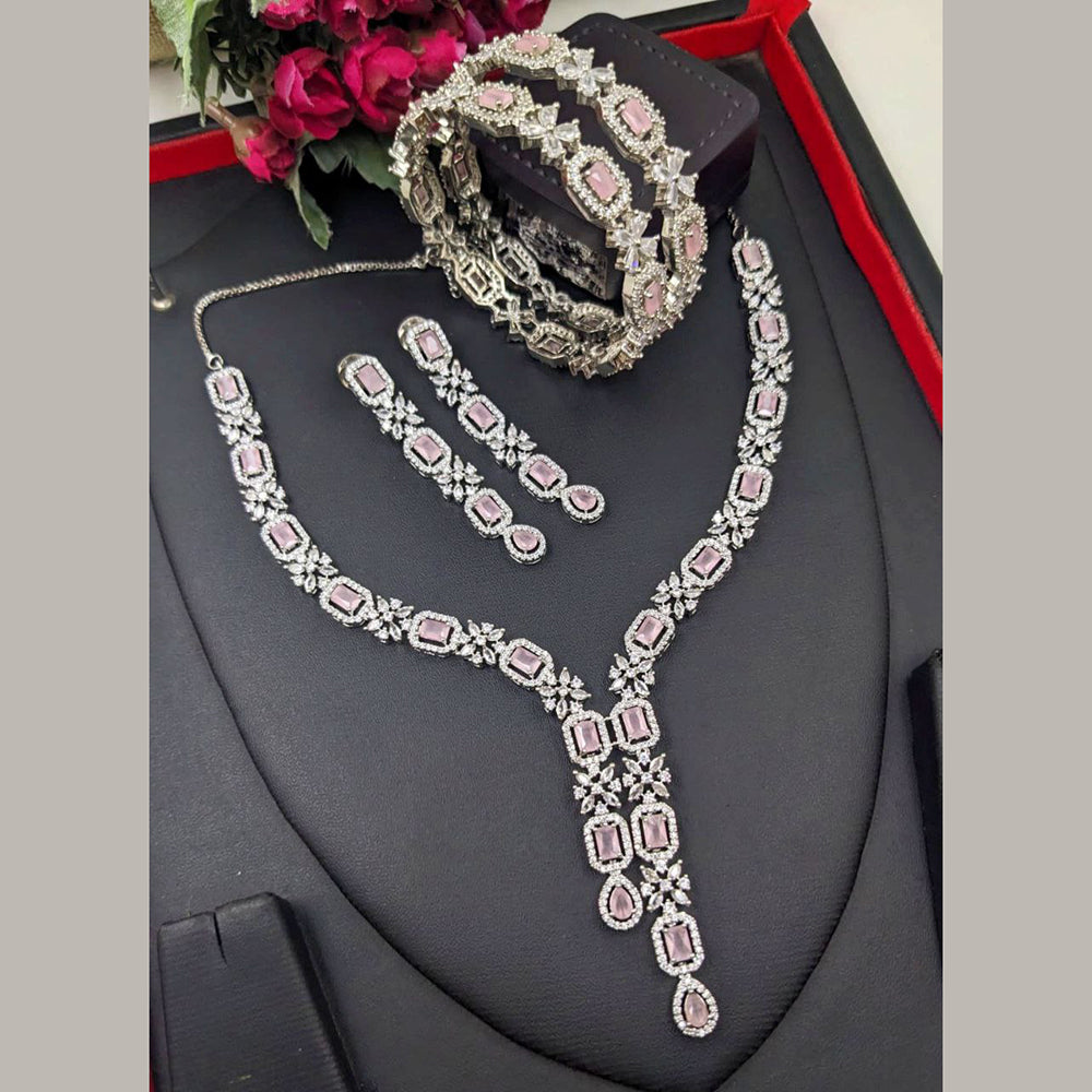 Aamrapali Graceful American Diamond Heritage Necklace Set for Special Occasions