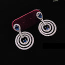 Aamrapli American Diamond Circular Motif Dangler Earrings 