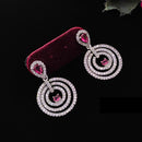 Aamrapli American Diamond Circular Motif Dangler Earrings