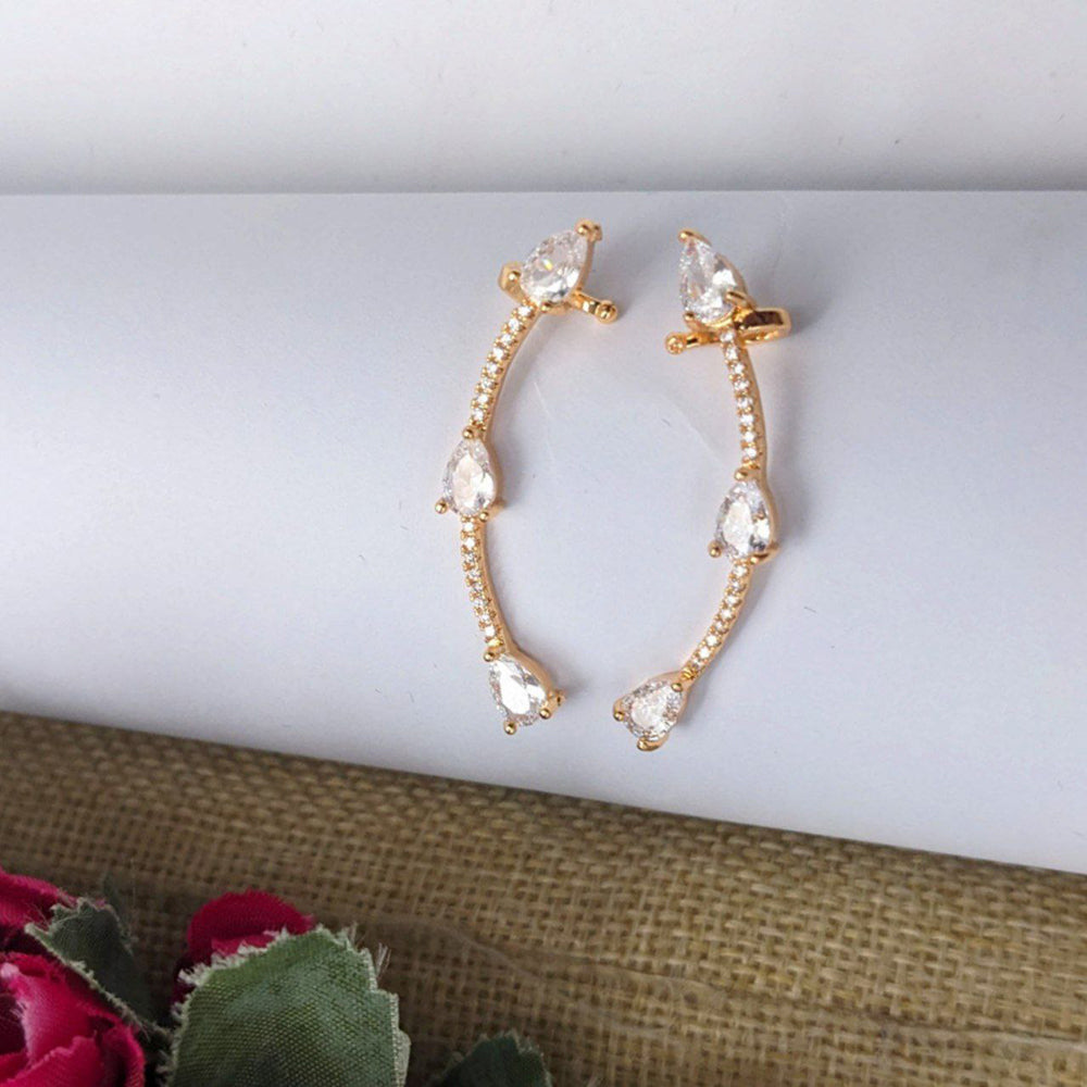 Aamrapali Elegant Crystal And Austrian Stone Designer Earcuffs