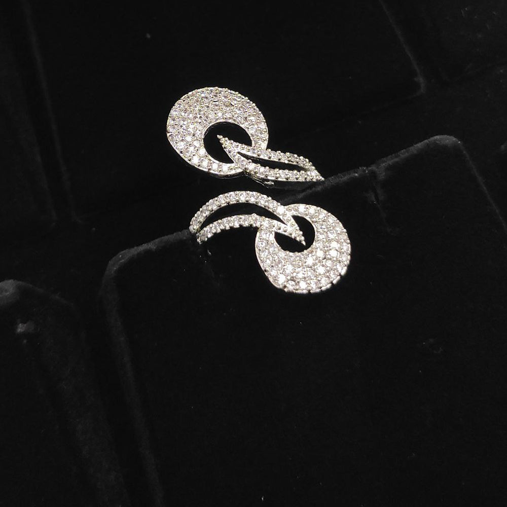 Aamrapali Radiant American Diamond Solitaire Inspired Ring