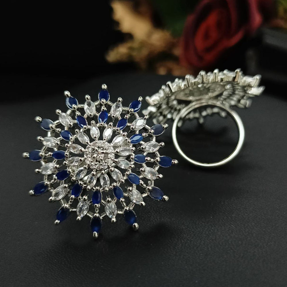 Aamrapali Radiant American Diamond Solitaire Inspired Ring