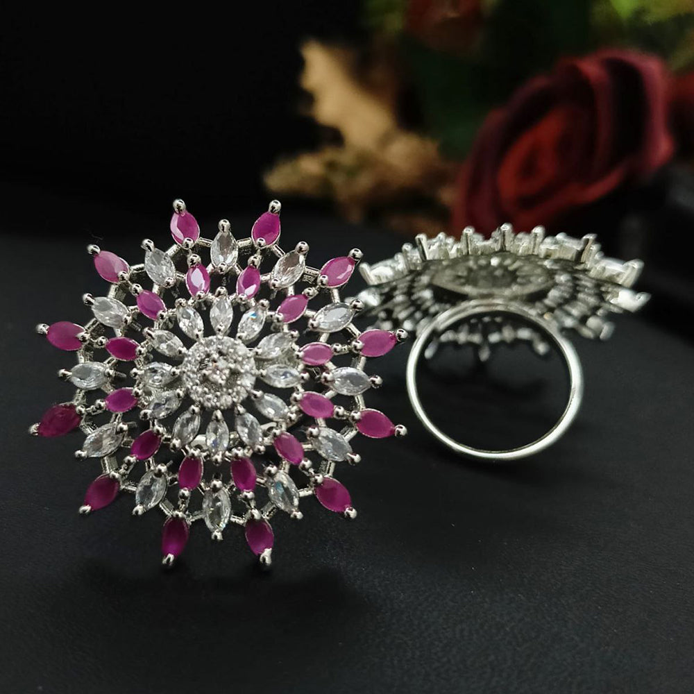 Aamrapali Radiant American Diamond Solitaire Inspired Ring