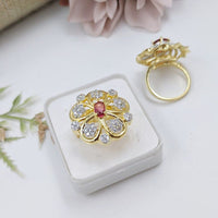 Aamrapali Radiant American Diamond Solitaire Inspired Ring