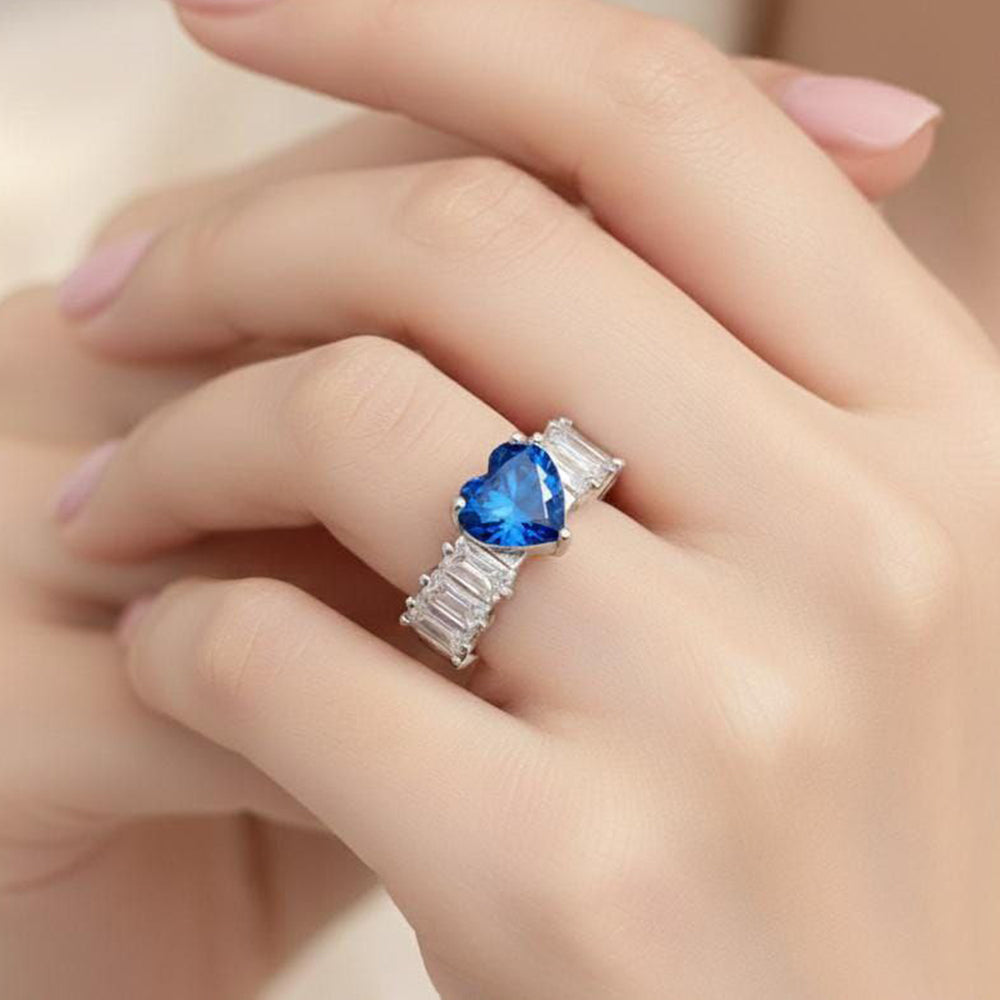 Aamrapali Radiant American Diamond Heart Shape Inspired Ring