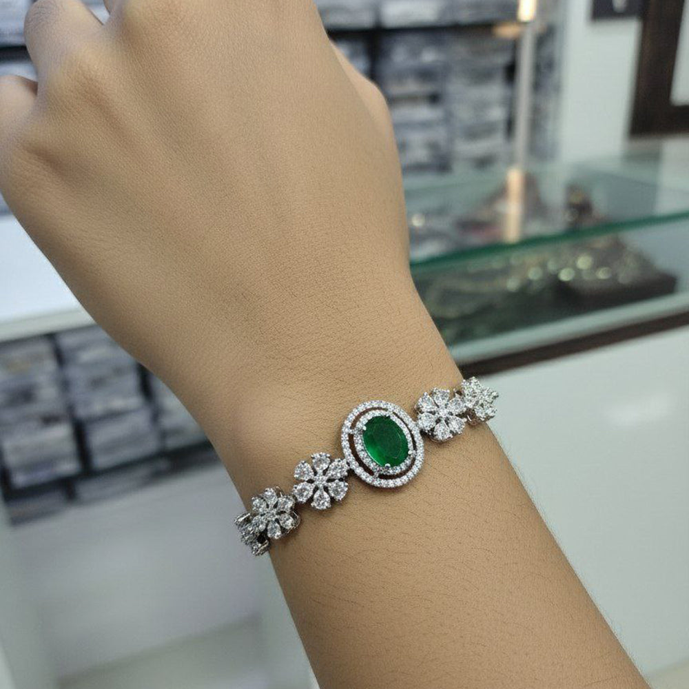 Aamrapali Glamorous Crystal And Austrian Stone Bracelet for Special Occasions
