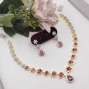 Aamrapali Glamorous Crystal And Austrian Stone Necklace Set