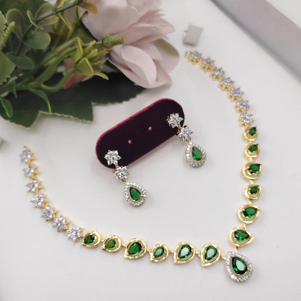 Aamrapali Glamorous Crystal And Austrian Stone Necklace Set
