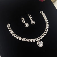 Aamrapali Glamorous American Diamond Delicate Necklace Set