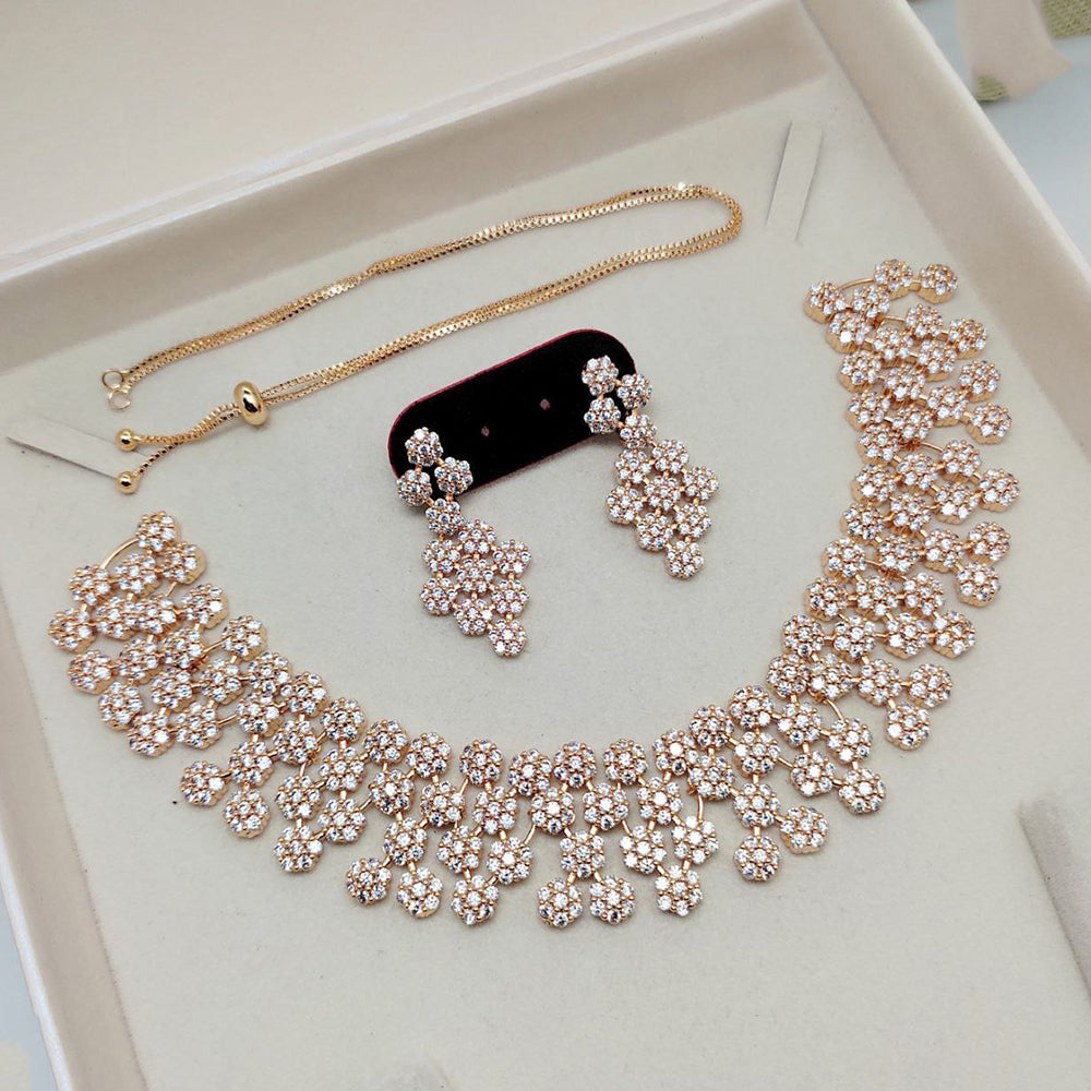 Aamrapali Glamorous Austrian Stone Necklace Set