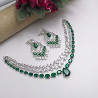 Aamrapali Glamorous American Diamond Delicate Necklace Set