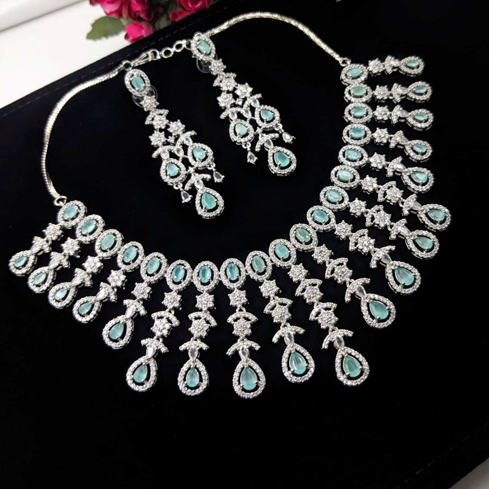 Aamrapali Glamorous American Diamond Delicate Necklace Set
