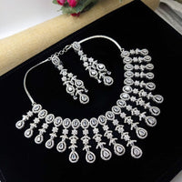 Aamrapali Glamorous American Diamond Delicate Necklace Set
