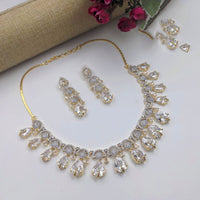 Aamrapali Glamorous American Diamond Delicate Necklace Set
