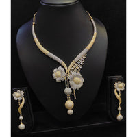 Aamrapali Luxury Austrian Stone Floral Jewelry Necklace Set