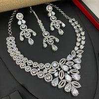 Aamrapali Glamorous American Diamond Delicate Necklace Set