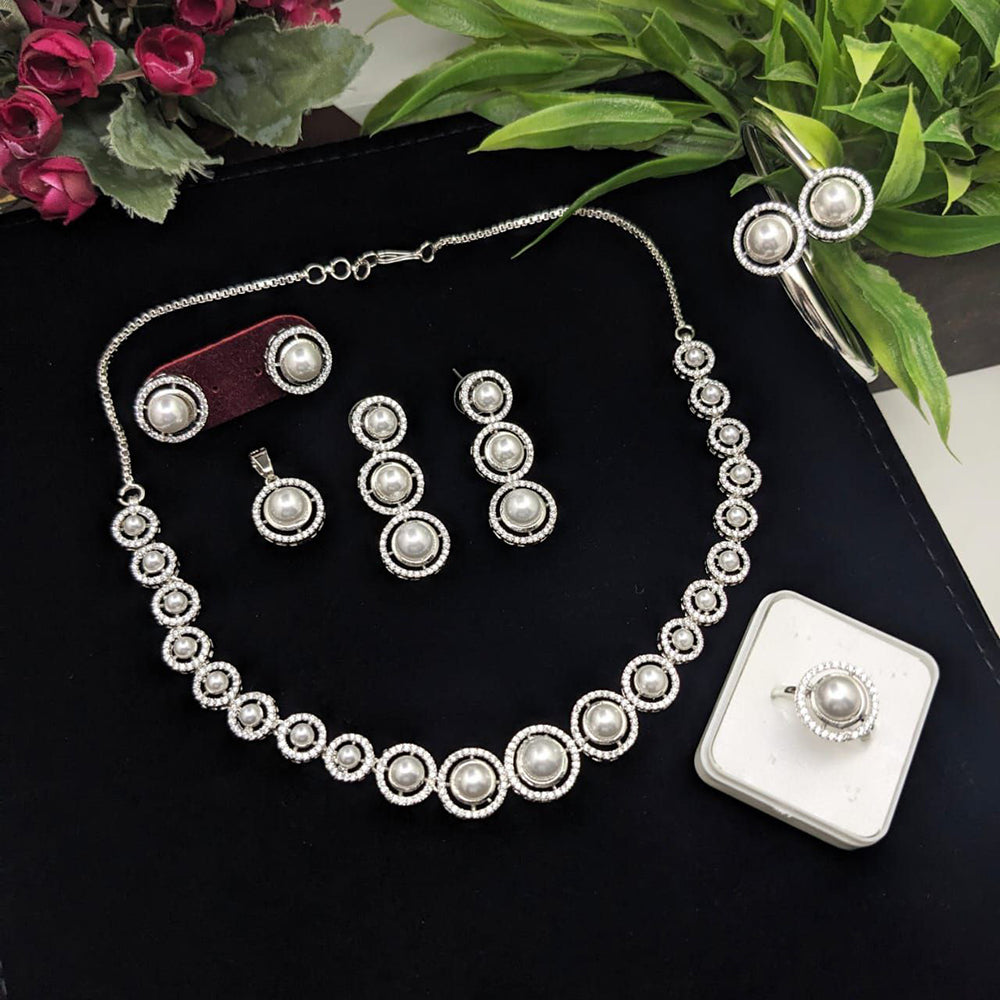 Aamrapali Sparkling Austrian Crystal Combo Set for Women