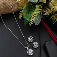 Aamrapali Classic Austrian Stone Chain Pendant Set