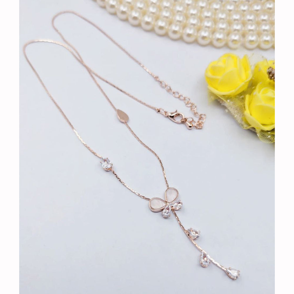 Aamrapali Shimmering Shine American Diamond Delicate Necklace