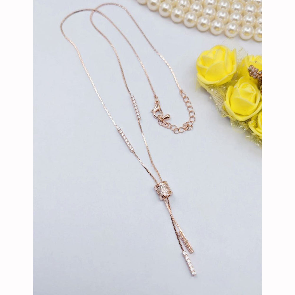 Aamrapali Shimmering Shine American Diamond Delicate Necklace