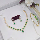 Aamrapali Luxe Spark Crystal Stone And Pearls Necklace Set