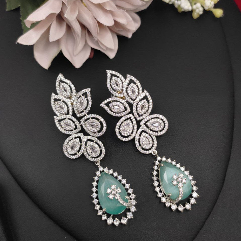 Aamrapli Sparkling American Diamond Dangler Earrings