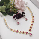 Aamrapali Sparkling American Dimond Necklace Set