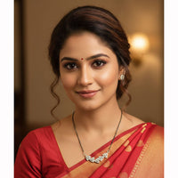 Aamrapali Designer Austrian Stone Black Beaded Mangalsutra