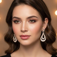 Aamrapali Sparkling Austrian Stone Hanging Earrings