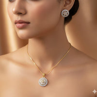 Aamrapali Classic Austrian Stone Chain Pendant Set