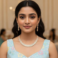 Aamrapali Shimmer Austrian Stone Necklace Set 