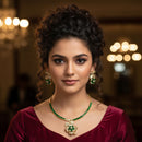 Aamrapali Beautiful Floral American Diamond Necklace Set