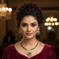 Aamrapali Beautiful Floral American Diamond Necklace Set